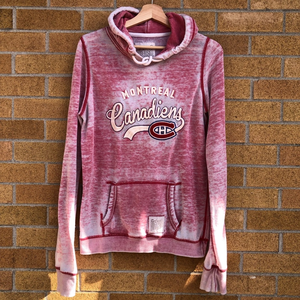 Montreal Canadiens Womans distressed pullover hoodie by The Original Retro Brand